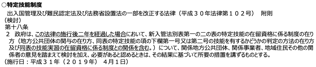 特定技能制度の条文